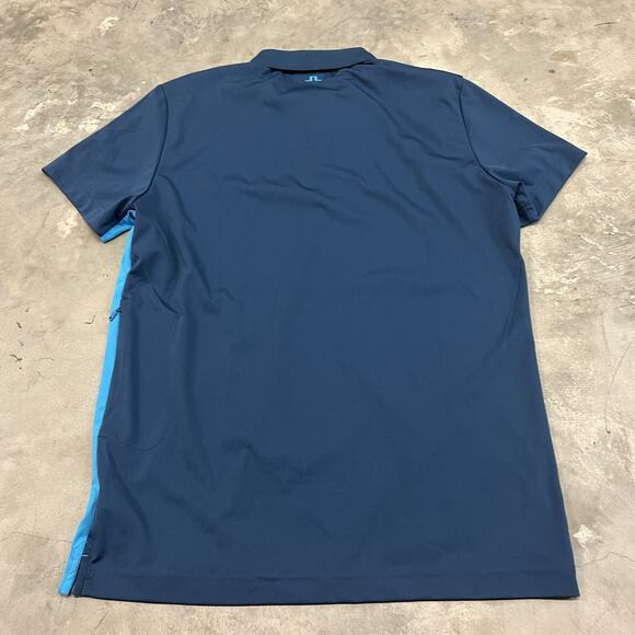 J.Lindeberg Men’s Regular Fit Polo Shirt Short Sleeve Blue Golf Size Large L - Picture 6 of 7